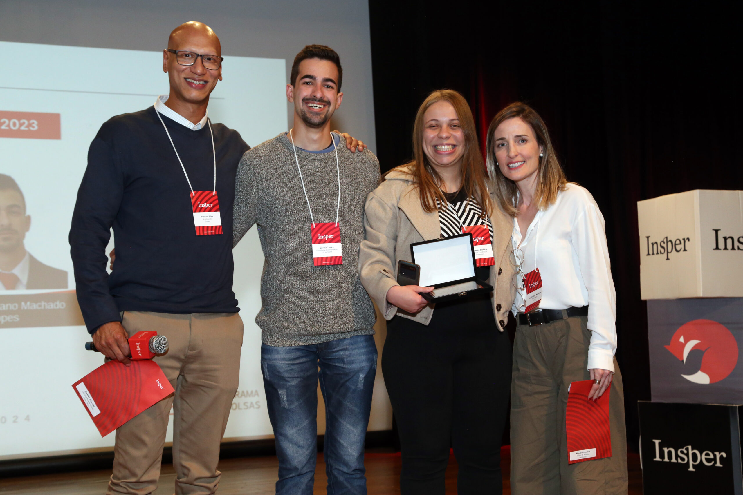Presidência responsável pela Gestão 2023 do Comitê de Bolsistas é homenageada em prêmio promovido pelo Programa de Bolsas do Insper